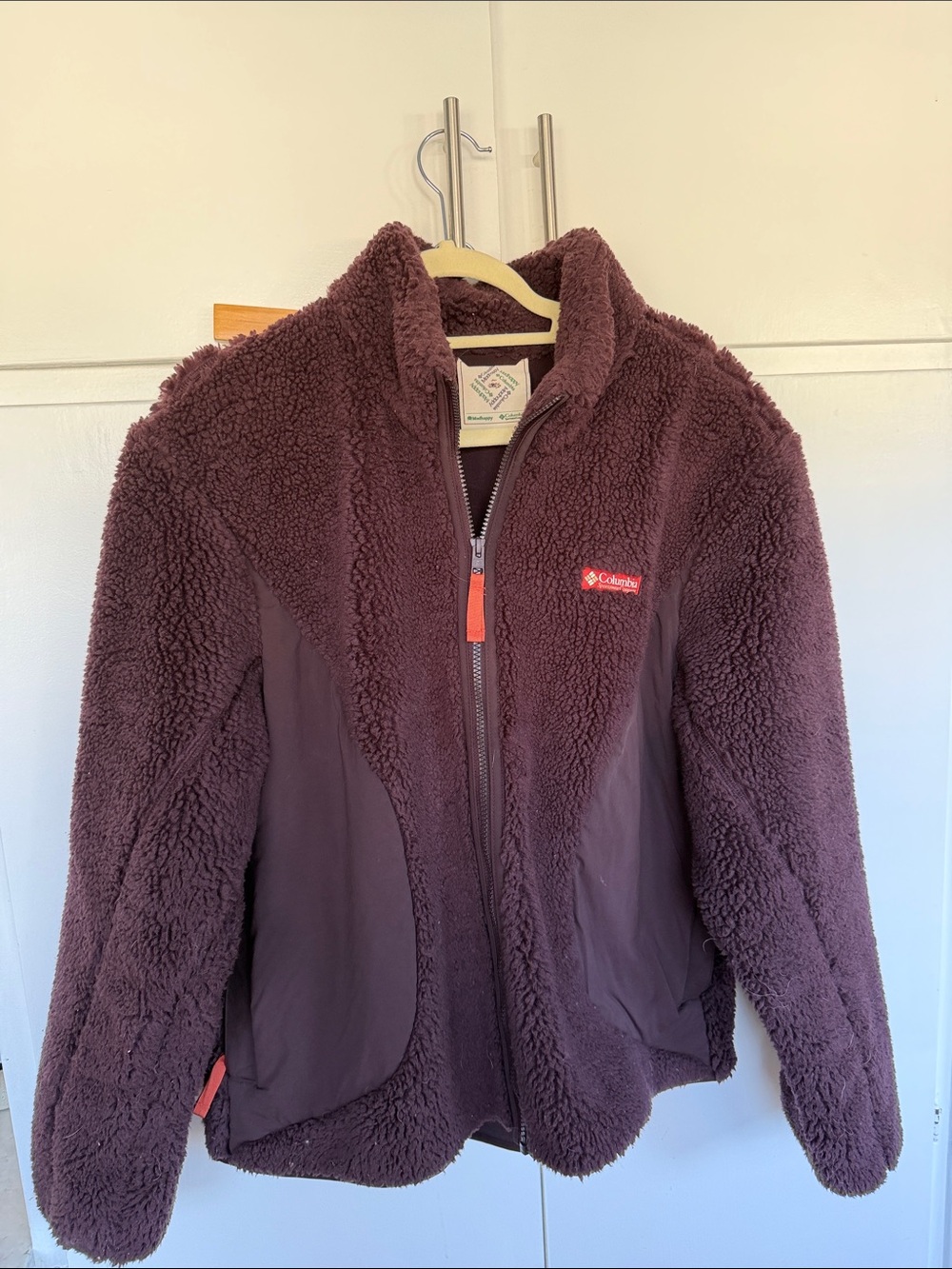 Columbia Madhappy Teddy Fleece Jacket in Deep Plum
